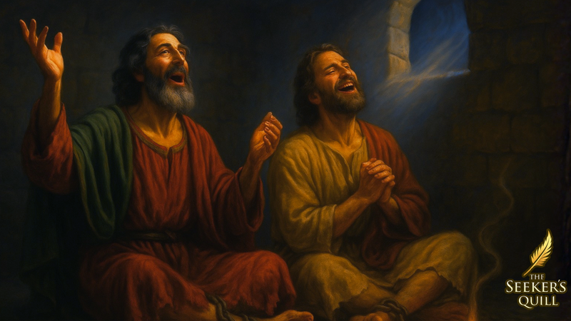 Paul and Silas Singing in Prison 