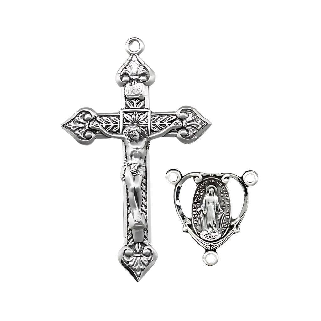 Crucifix and Centerpiec Catholic Rosary parts and Supplies