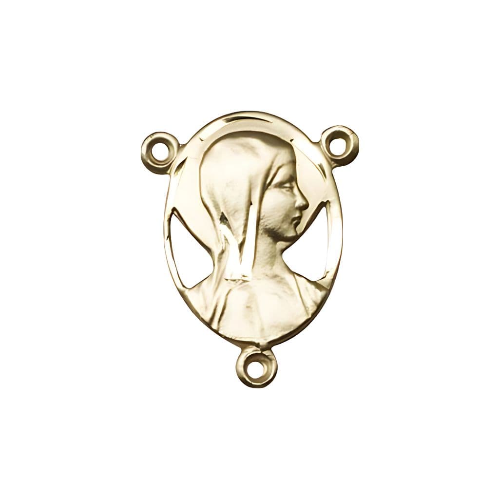 Bliss Novena Rosary Gold Centerpiece, 7/8-inch x 5/8-inch