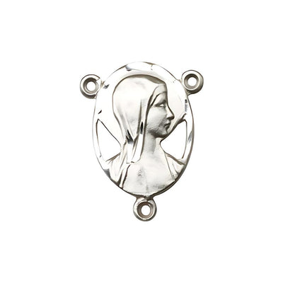 Novena Rosary Silver Centerpiece, 7/8-inch x 5/8-inch, Bliss Manufacturing