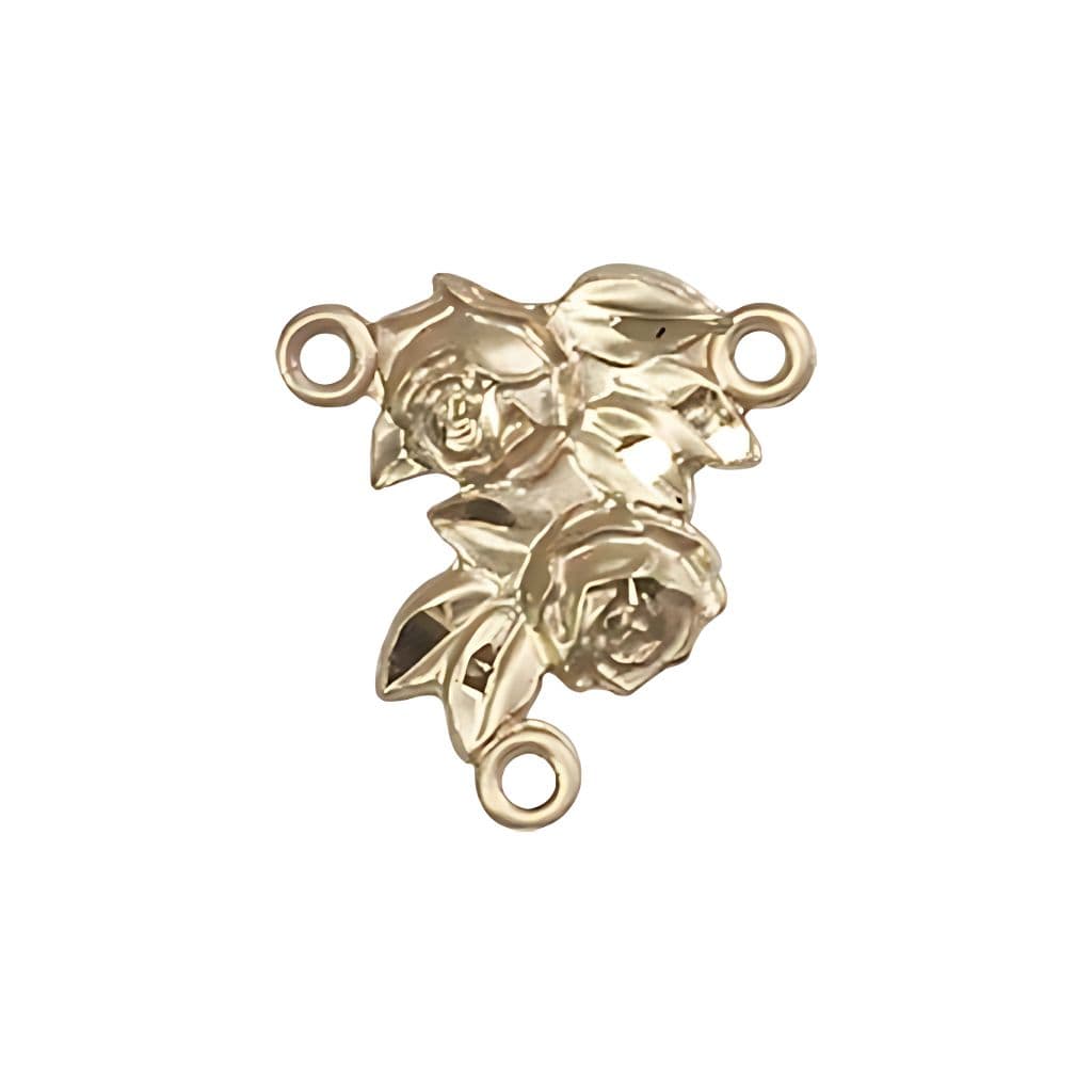 Bliss Rosebuds with Leaves Gold Rosary Centerpiece, 1/2-inch