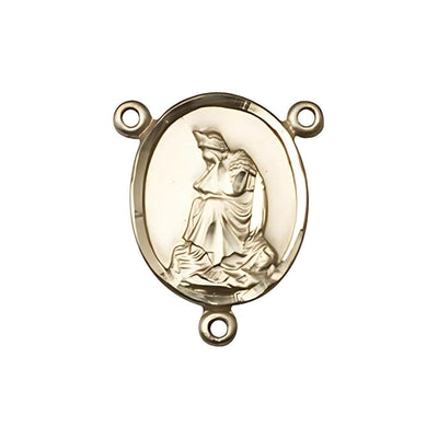 Our Lady of la Salette Engravable Rosary Centerpiece in Gold, Bliss Manufacturing