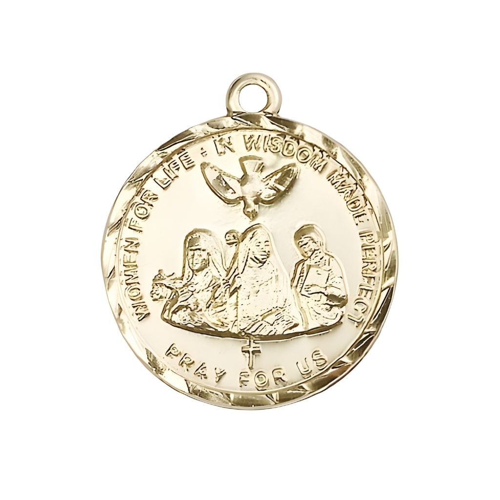 3-Doctors of Wisdom Round 14kt Gold Medal, crafted in USA by Bliss. Optional engraving, deluxe gift box