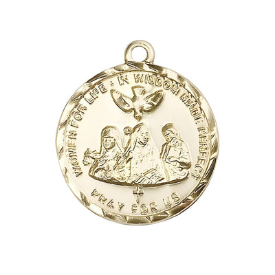 3-Doctors of Wisdom Round 14kt Gold Medal, crafted in USA by Bliss. Optional engraving, deluxe gift box