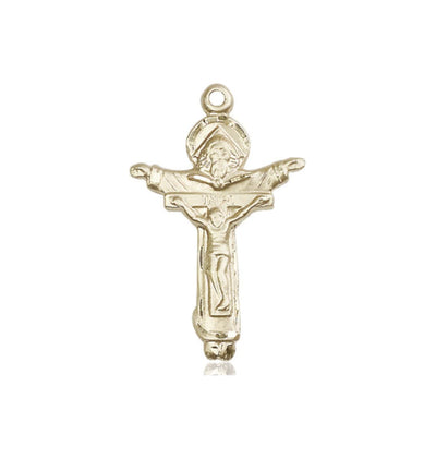 Medium Trinity Father, Son & Holy Spirit Rosary 14kt Gold Crucifix Parts, Bliss Manufacturing