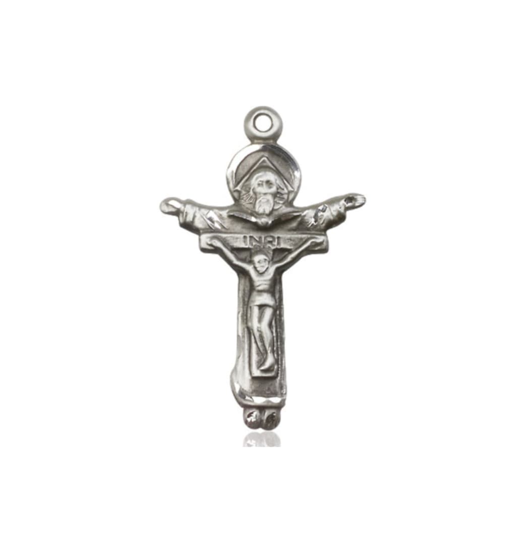 Bliss Medium Trinity Father, Son & Holy Spirit Rosary Sterling Silver Crucifix Parts,