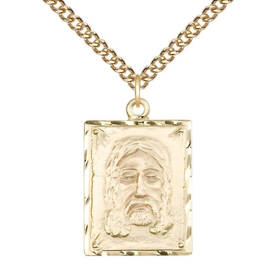 oly Face of Jesus 14kt Gold Medal with Optional 14kt gold chain and deluxe gift box by Bliss Manufacturing