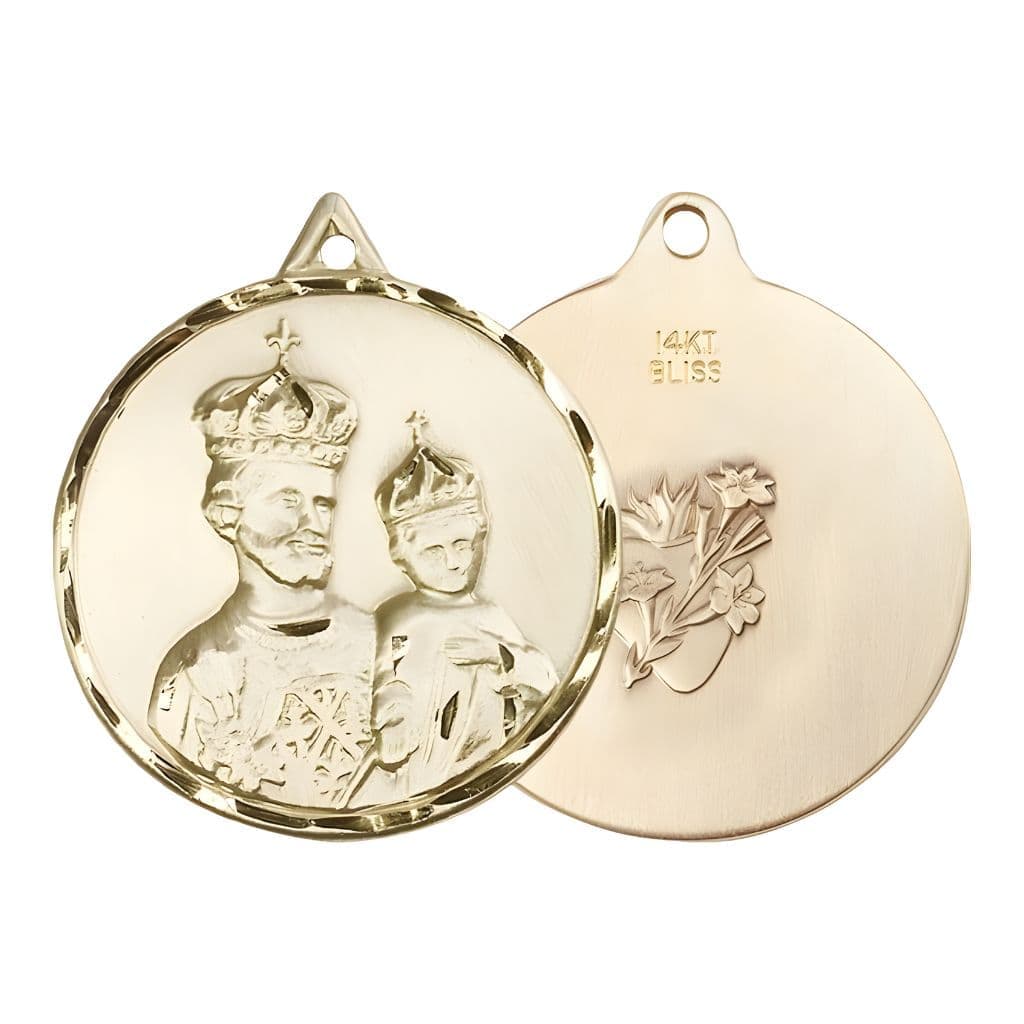 Bliss St. Joseph & Child Jesus with Sacred Heart Necklace