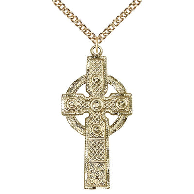 Irish Kilklispeen Cross Necklace, gold-filled, Bliss Manufacturing