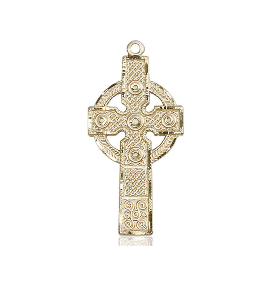 Bliss 14kt Gold Irish Kilklispeen Cross Necklace,