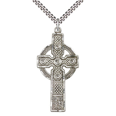Sterling Silver Irish Kilklispeen Cross Necklace with Chain, Bliss Manufacturing