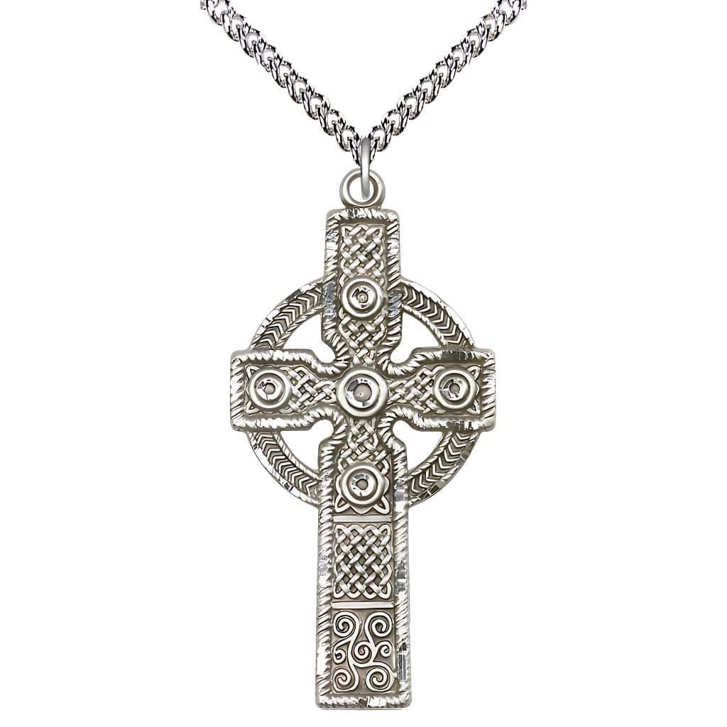 Bliss Sterling Silver Irish Kilklispeen Cross Necklace