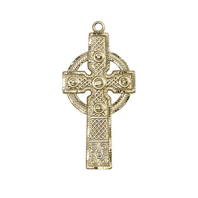 Kilklispeen Cross Necklace, 14kt gold, Bliss Manufacturing
