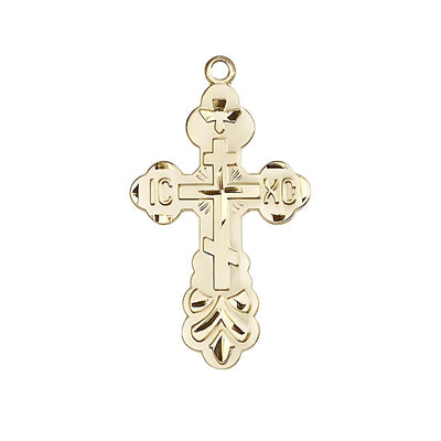 St. Xenia Orthodox Cross 14kt Gold Cross Medal, 1 3/8-inch tall, Bliss Manufacturing