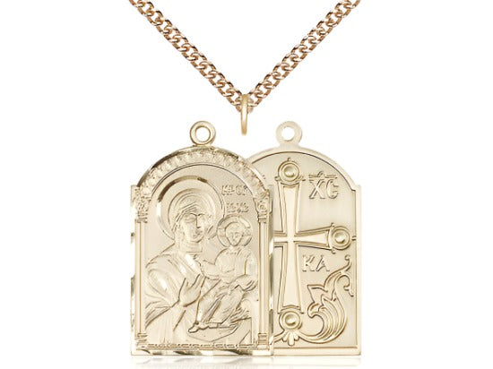 Bliss Mother of God Gold-filled Pendant Necklace w/Gold-filled Chain