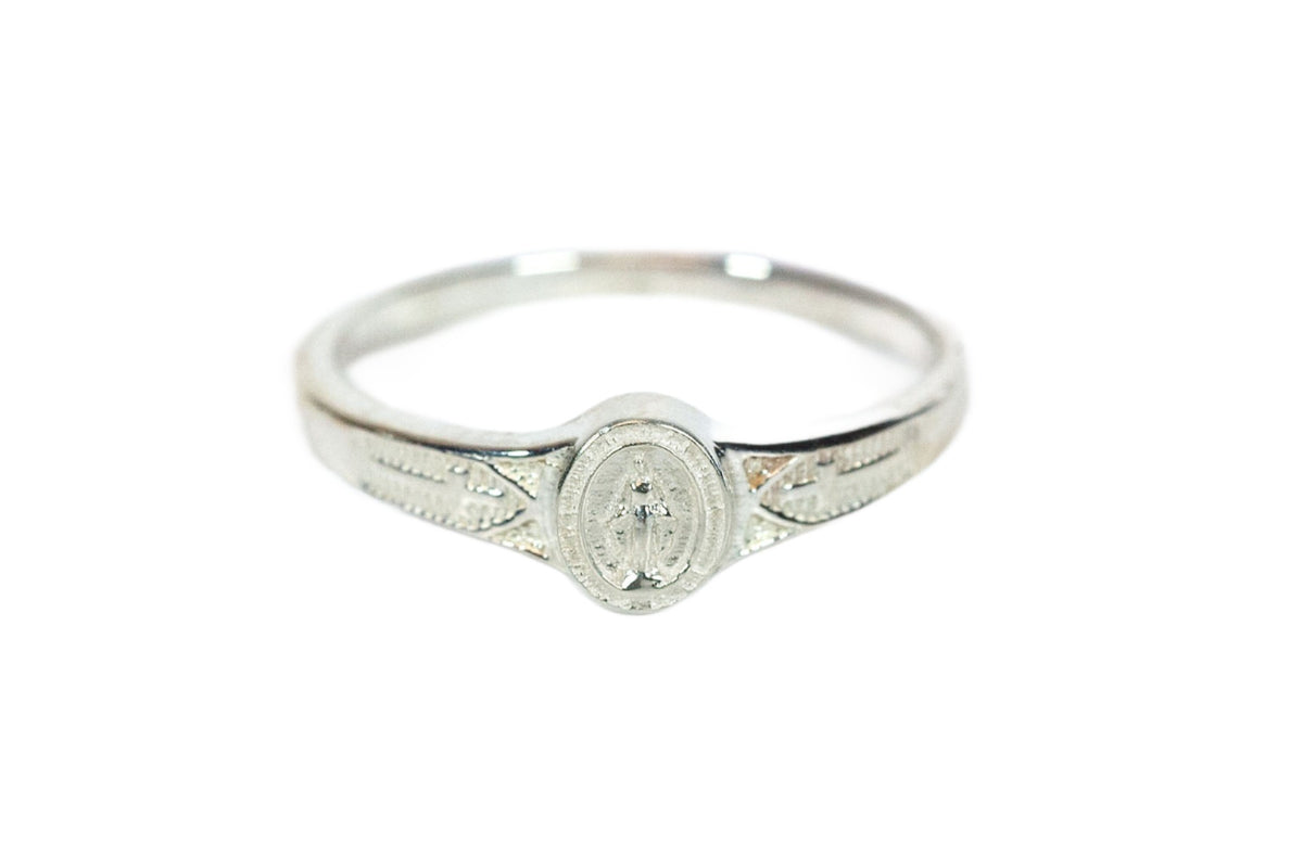 Bliss Child's Catholic Sterling Silver Miraculous Medal Ring