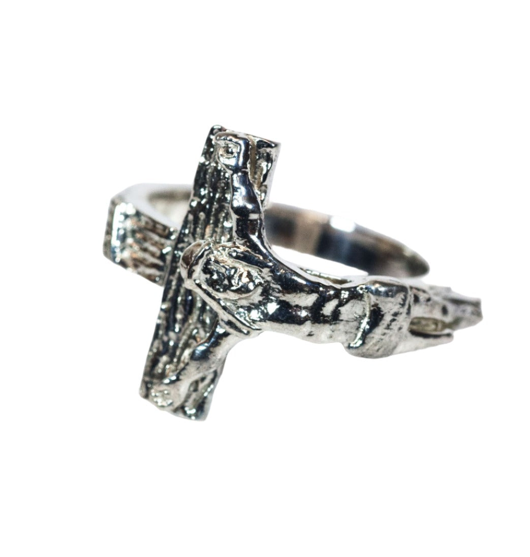 Bliss Manufacturing Large Sterling Silver Crucifix Ring,