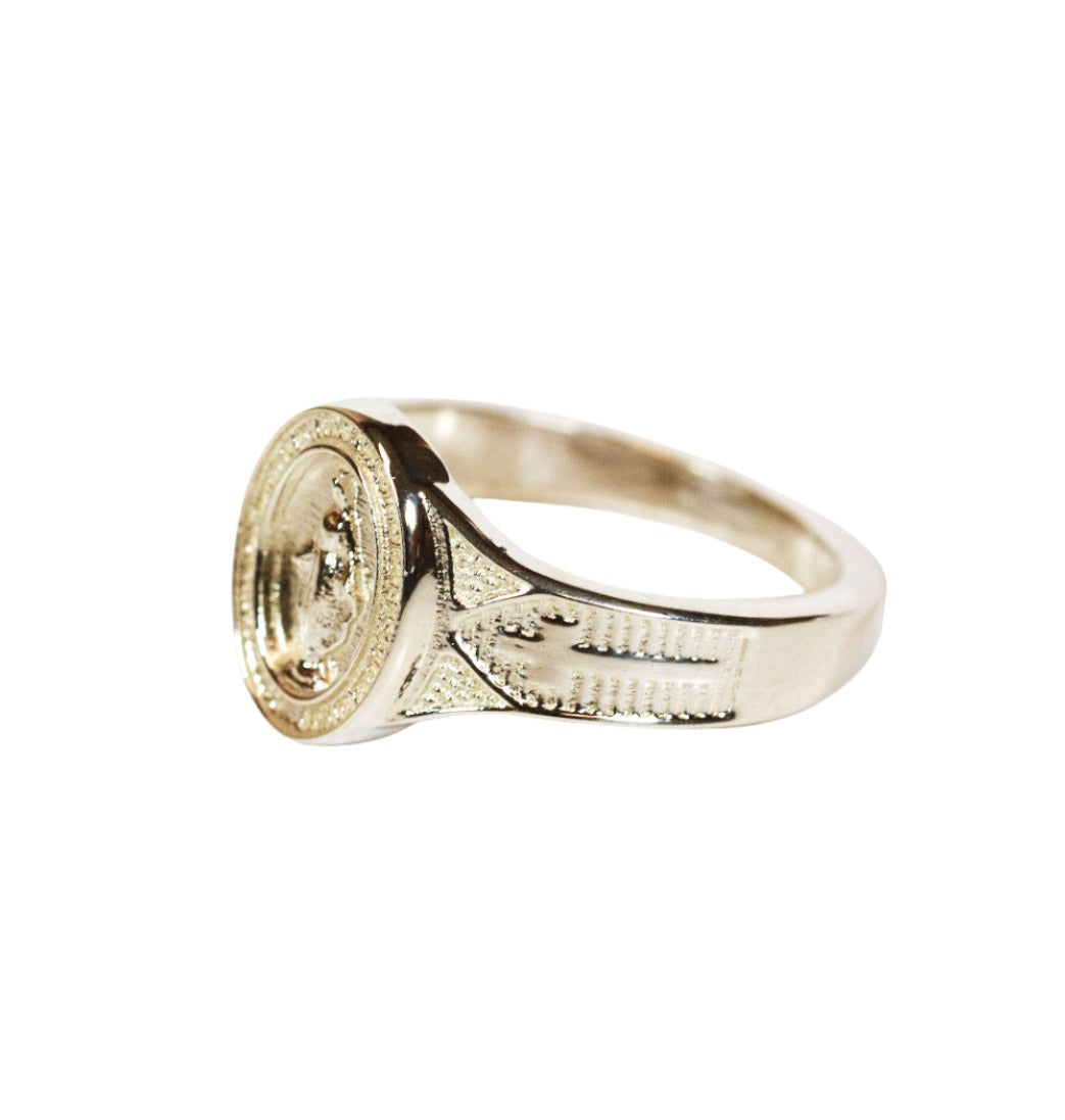 14kt Gold Women's Miraculous Medal Ring,