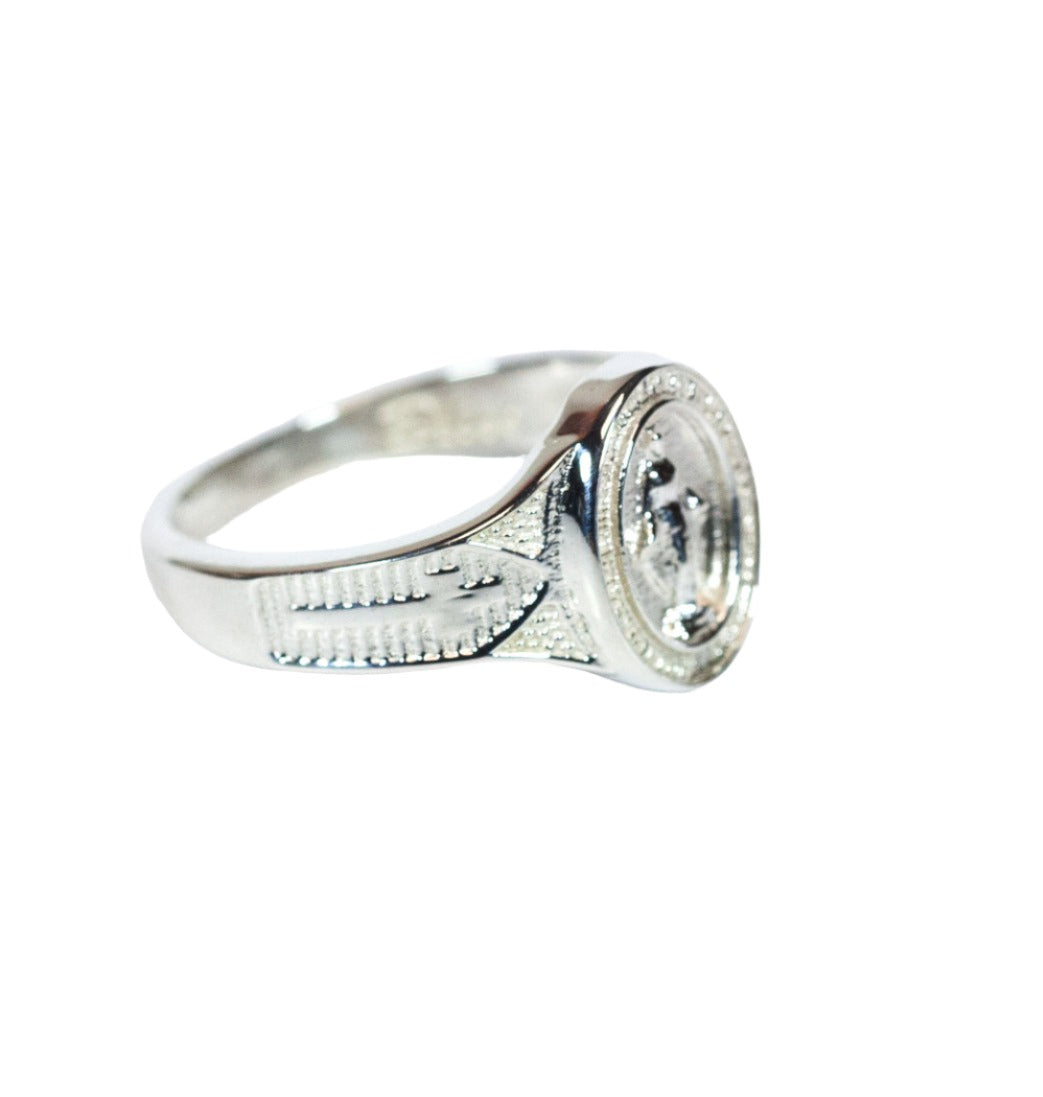 Bliss Manufacturing Sterling Silver Women's Miraculous Medal Ring ...