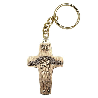 Gold Papal Crucifix Key Chain, Bliss Manufacturing