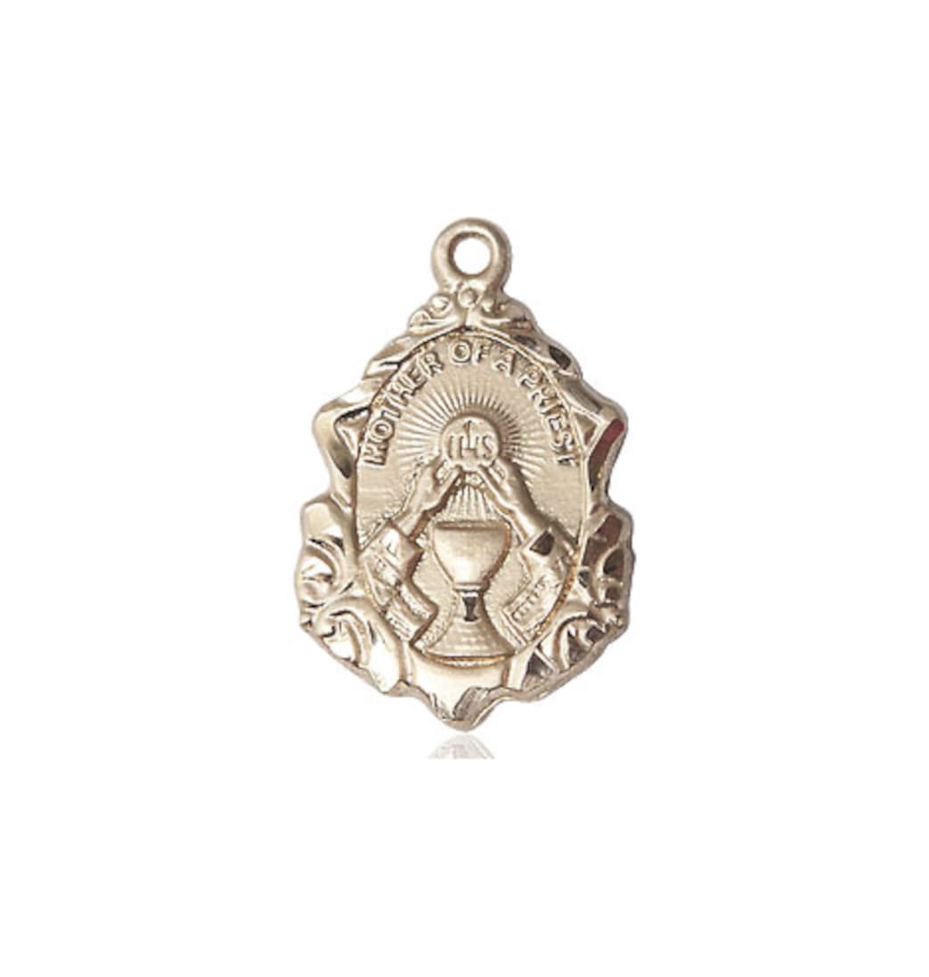 Bliss Manufacturing Catholic Mother of a Priest 14kt Gold Pendant Jewelry,