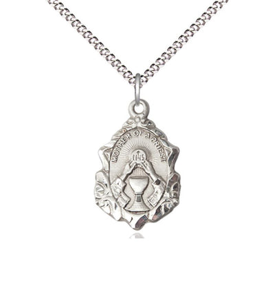 Catholic Mother of a Priest Sterling Silver Pendant Jewelry with Plated Chain, Bliss Manufacturing