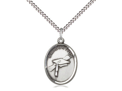 Pewter Graduation Oval Medal Necklace, Bliss Manufacturing