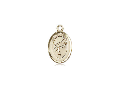 14kt Gold Small Child's Graduation Oval Medal Necklace, Bliss Manufacturing