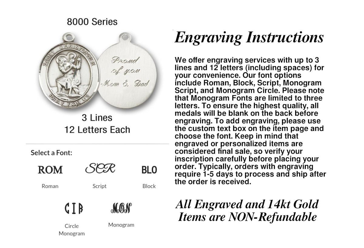 Rosary Engraving Instructions,