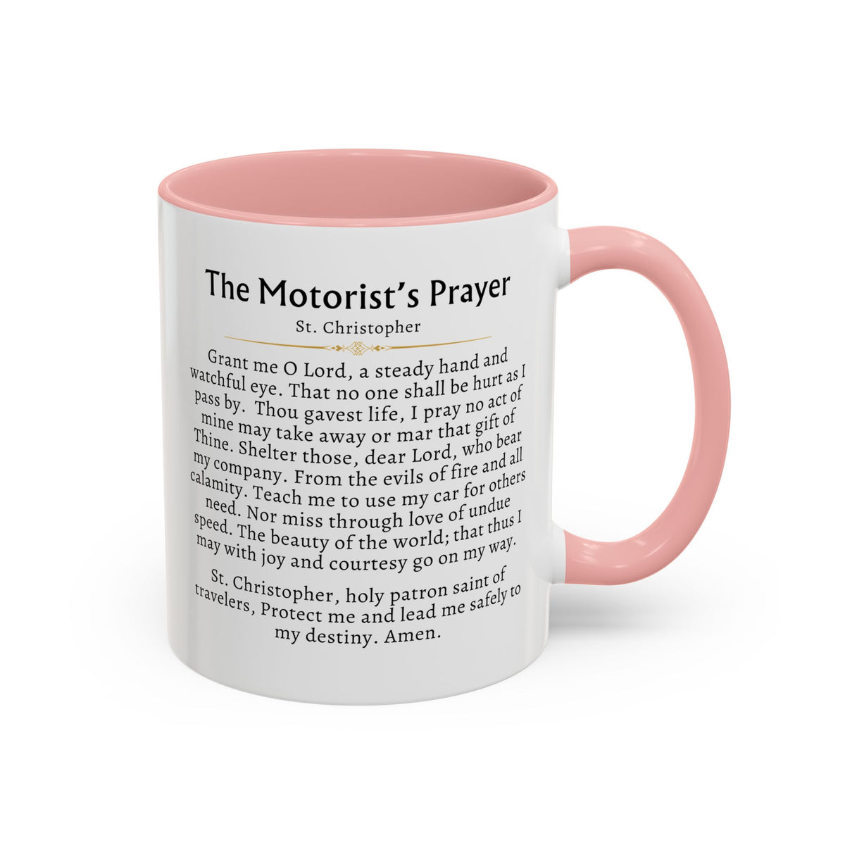 St. Christopher Motorist Prayer Card Devotional Coffee Mug - 11oz Accent Cup