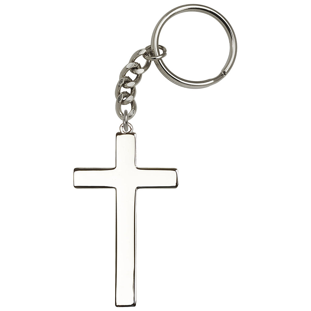 Pewter Choir Cross Key Chain