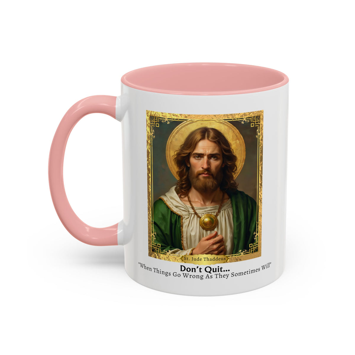 St. Jude Thaddeus Don't Quit Prayer Card Devotional Coffee Mug - 11oz Accent Cup