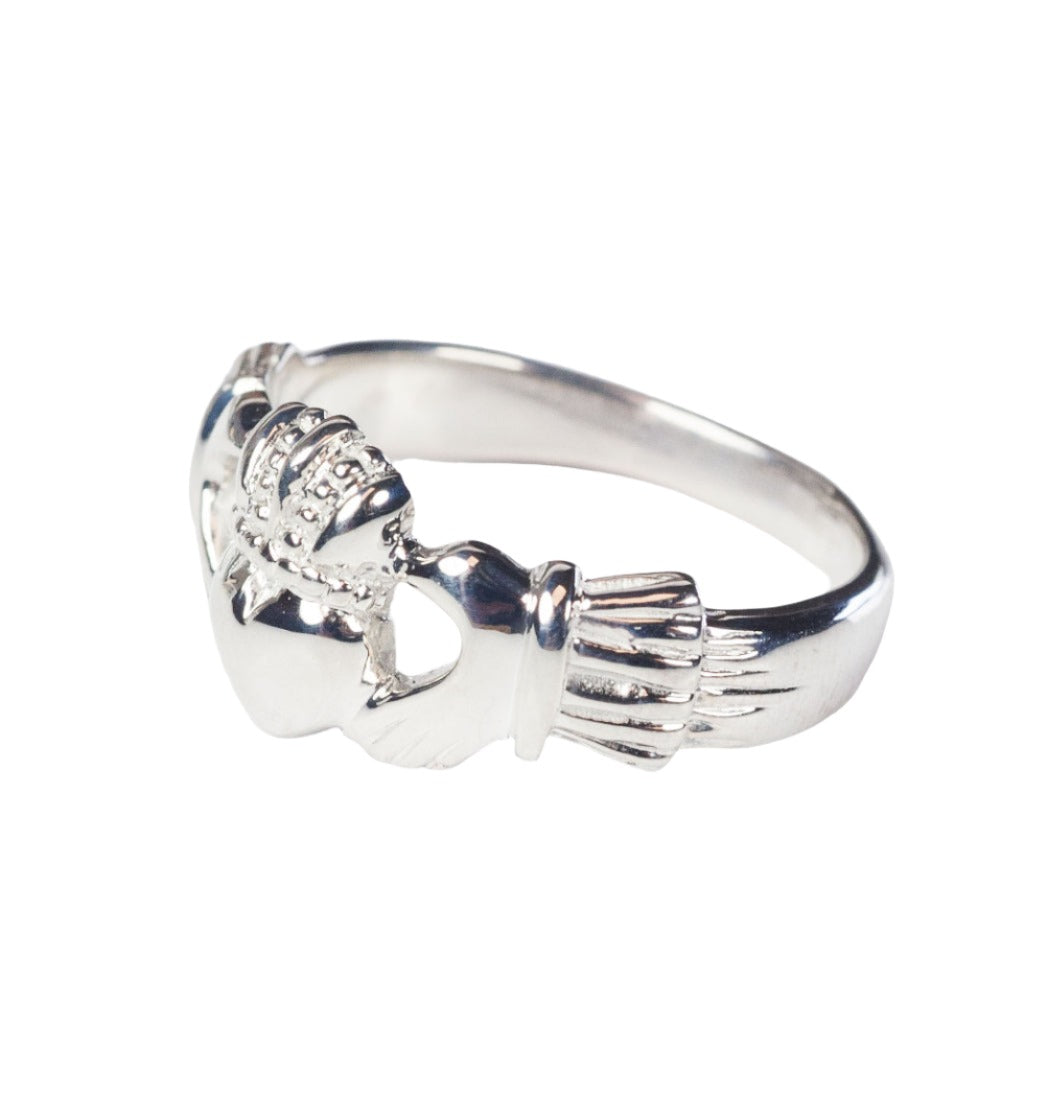 Irish Claddagh Sterling Silver Ring,