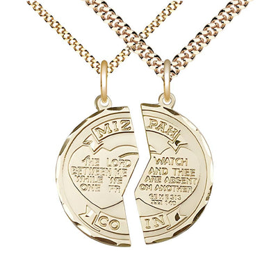 His/Her Gold-filled Miz Pah Coin Set Coast Guard on Back, Bliss Manufacturing