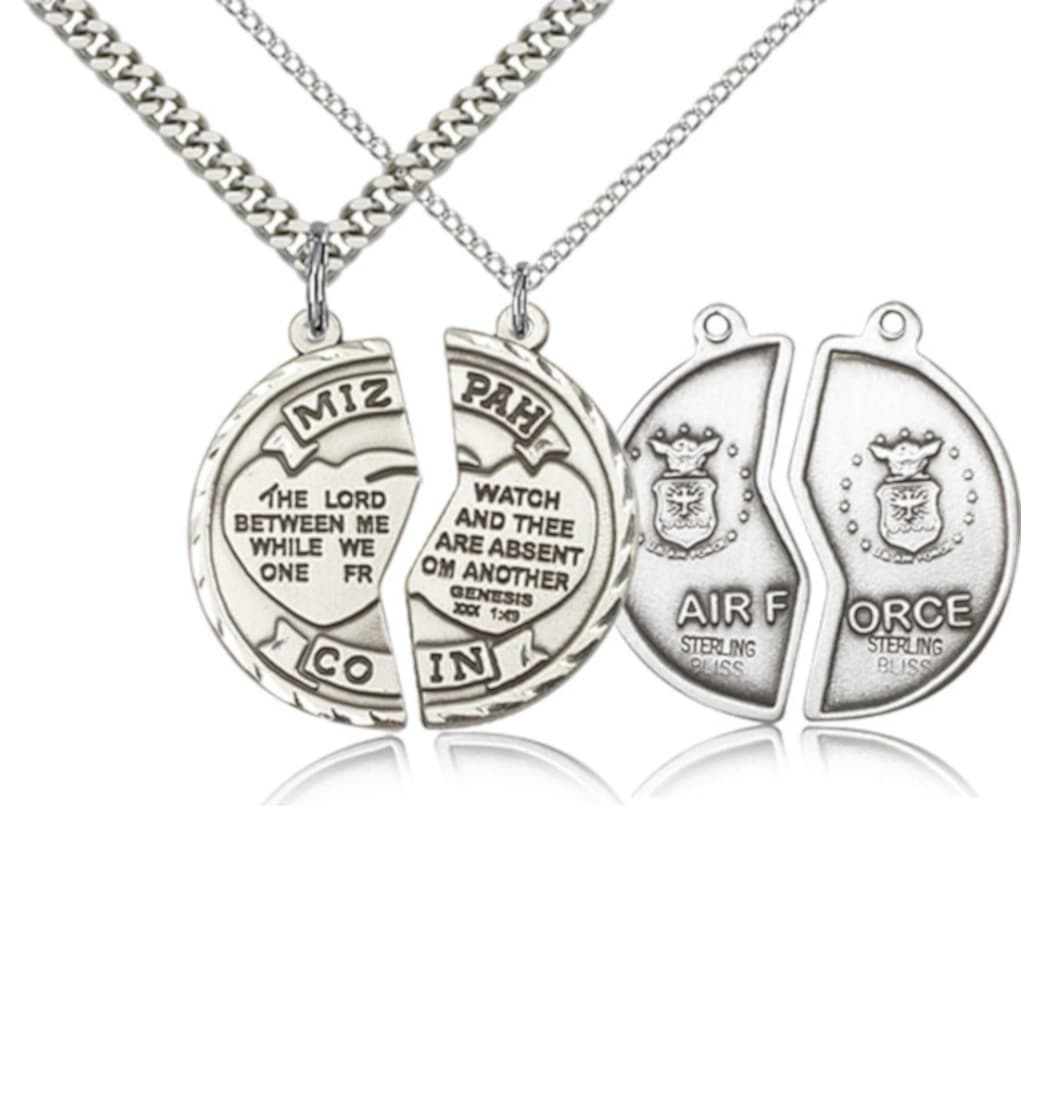 Bliss His/Her Air Force Sterling Silver Miz Pah Coin Set,