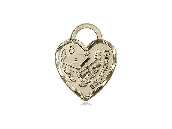 Bliss Large 14kt Gold Graduation Heart Medal