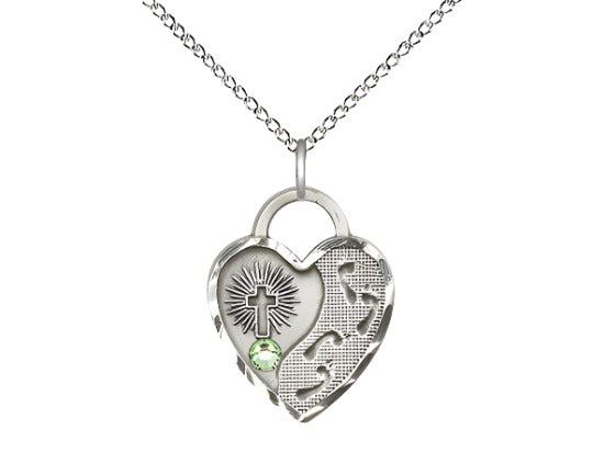 Bliss Sterling Silver Footprints Heart Pendant