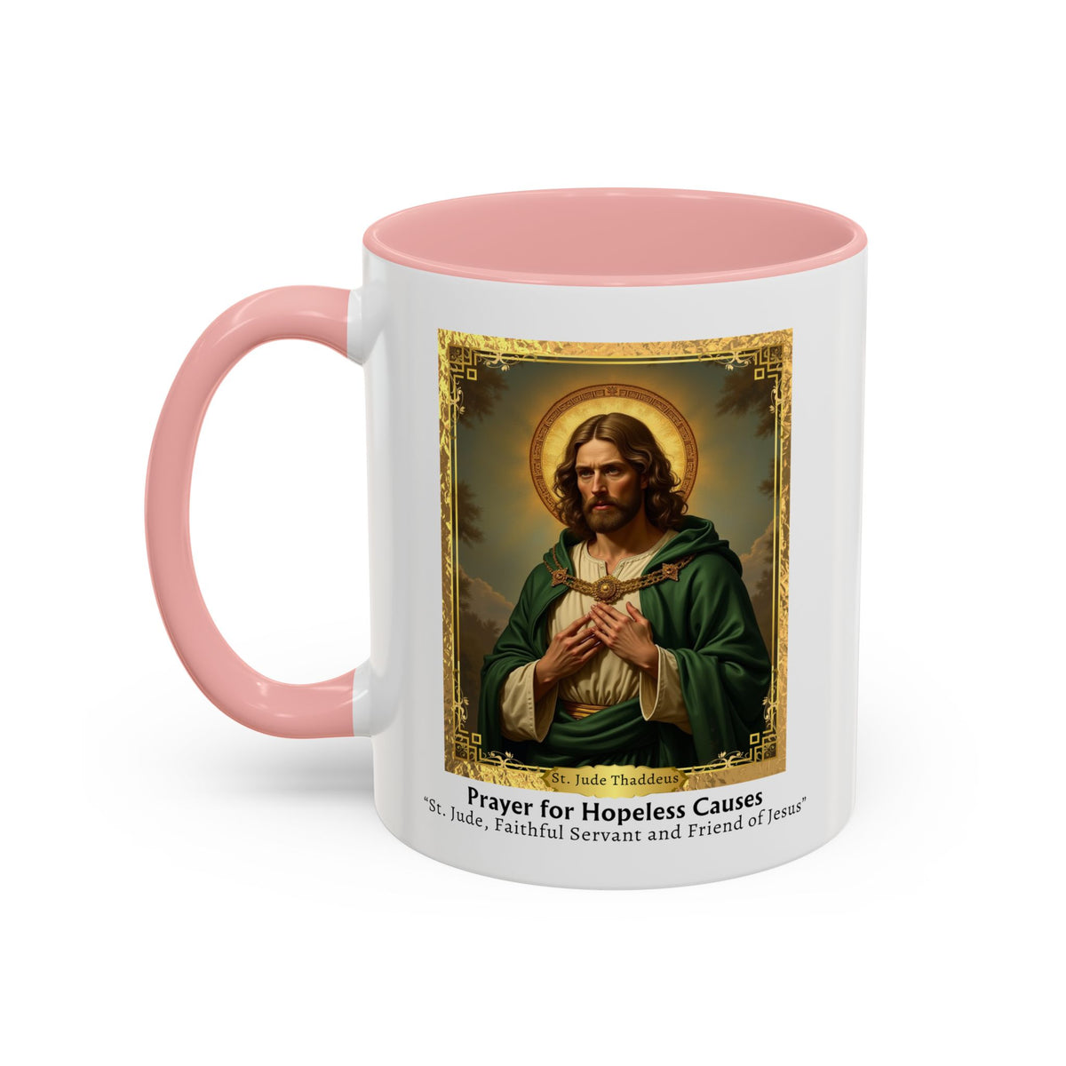 St. Jude Thaddeus Hopeless Causes Prayer Card Devotional Coffee Mug - 11oz Accent Cup