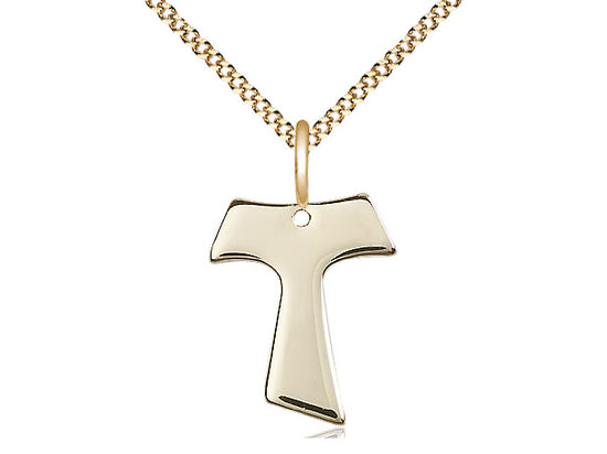 Bliss Small Gold-filled Franciscan Tau Cross Pendant Necklace