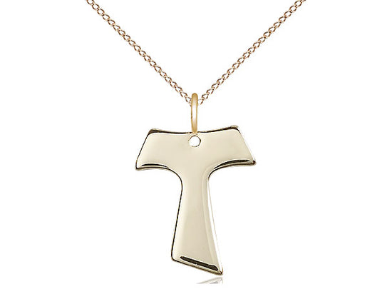 Bliss Small Gold-filled Franciscan Tau Cross Pendant Necklace