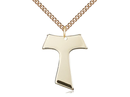 Bliss Medium Gold-filled Franciscan Tau Cross Pendant Necklace