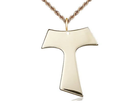 Bliss Medium Gold-filled Franciscan Tau Cross Pendant Necklace