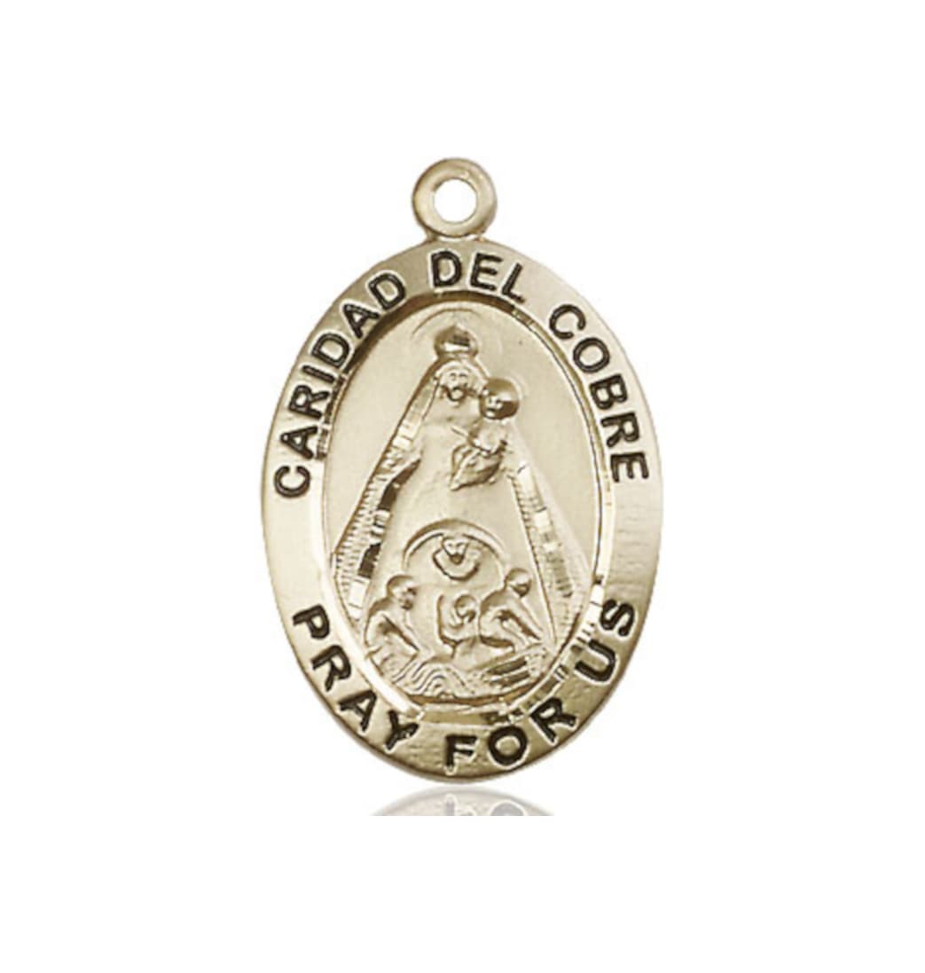 Bliss Caridad del Cobre / Our Lady of of Charity 14kt Gold Medal,