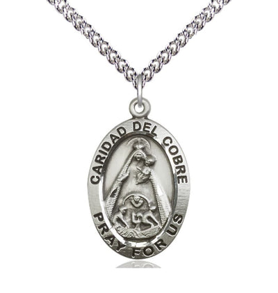 Caridad del Cobre / Our Lady of of Charity Medal, sterling silver, Bliss Manufacturing