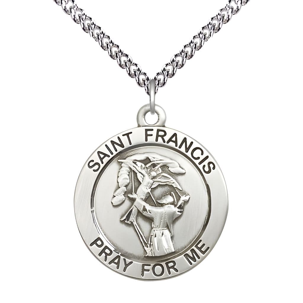 Bliss Saint Francis of Assisi Sterling Silver Round Medal