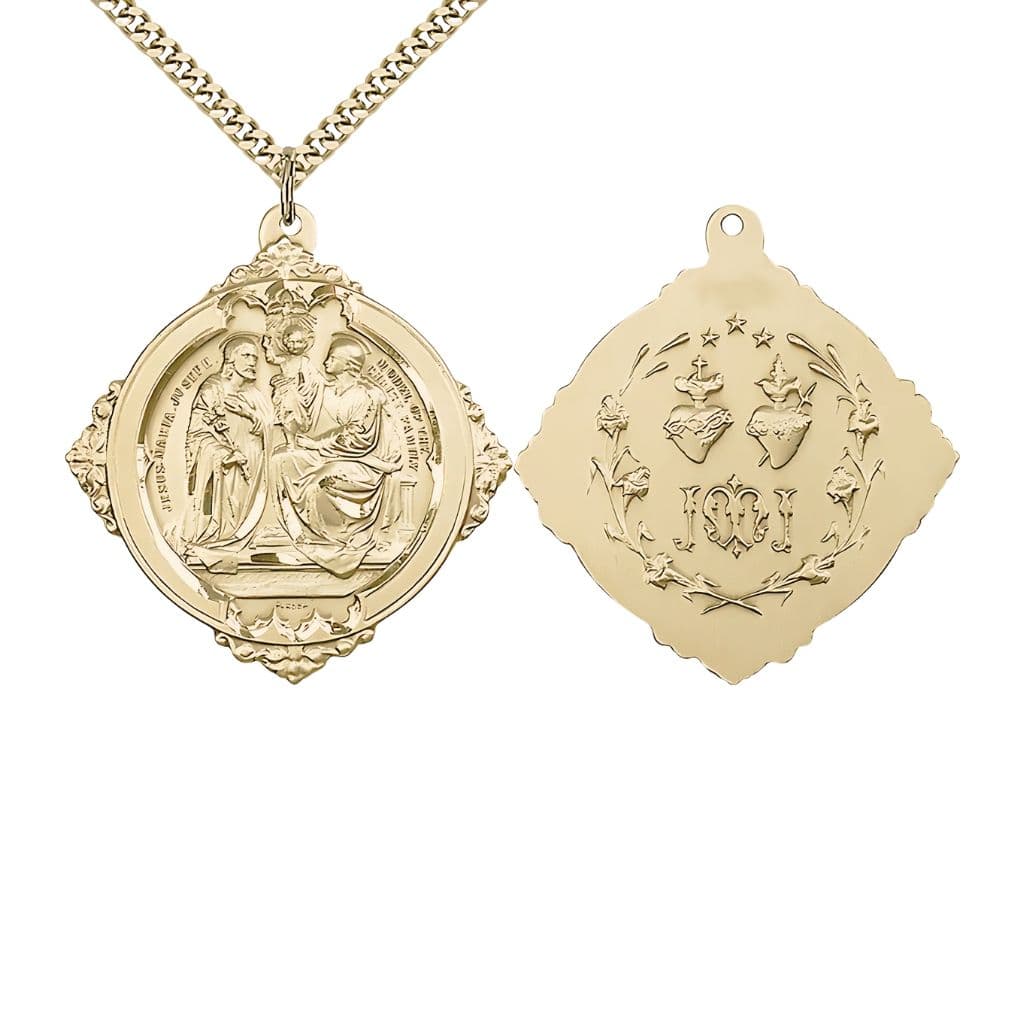 Holy Family 14kt Gold-filled Pendant with Chain,