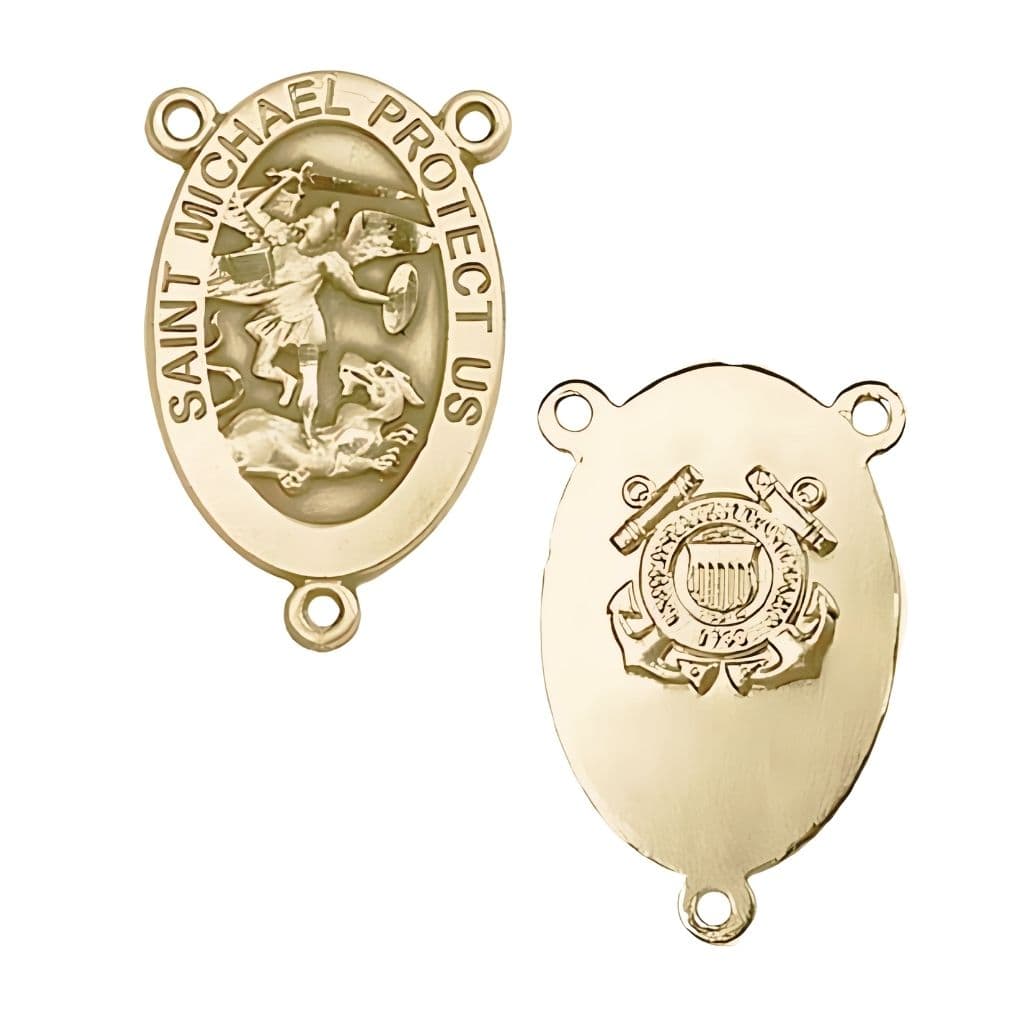 St. Michael Coast Guard Centerpiece Rosary Part in 14kt Gold-filled,