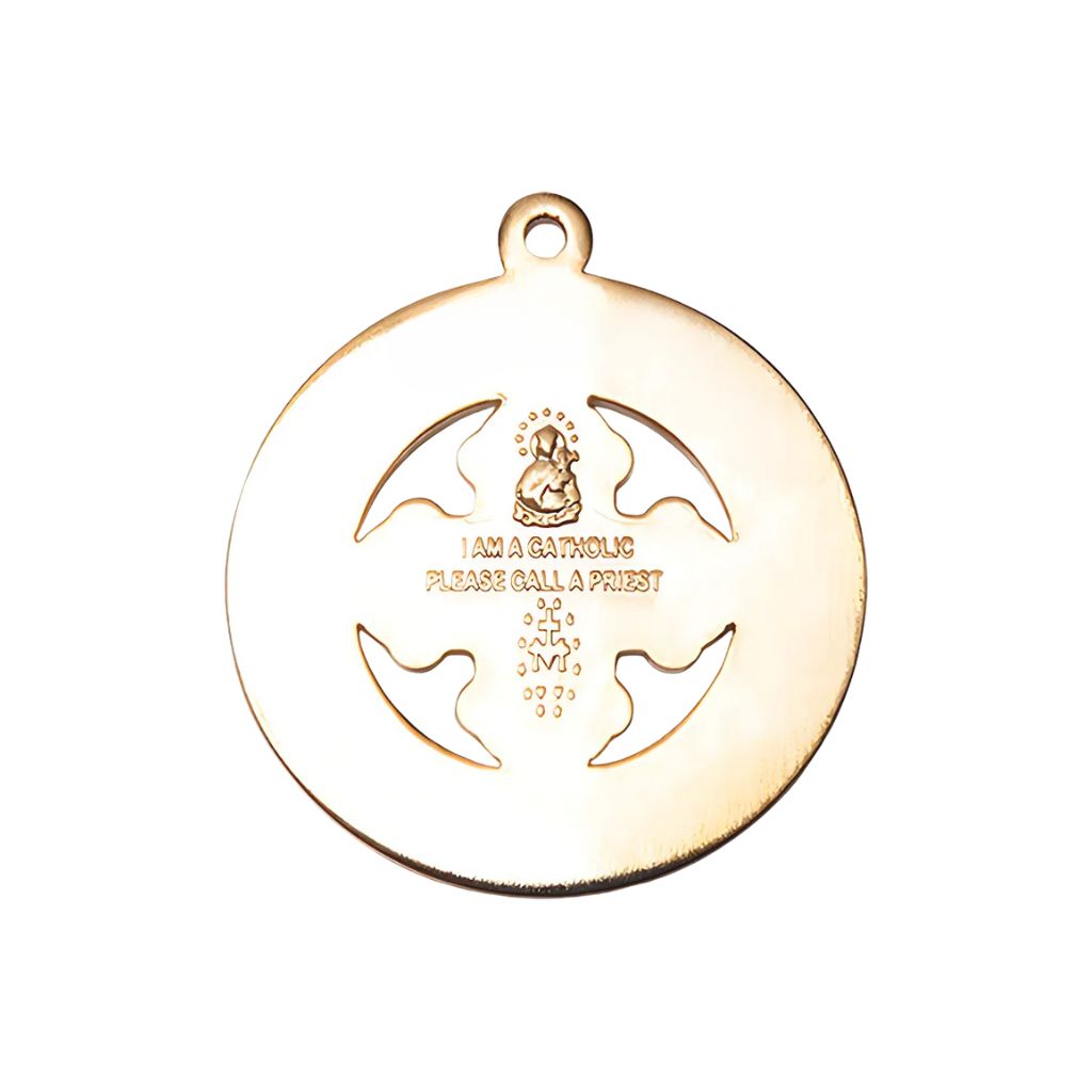 Bliss 14kt Gold Land, Sea, Air Pendant Back,