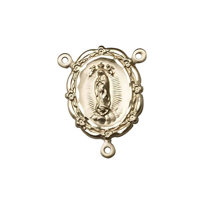 Our Lady of Guadalupe Floral Gold Center Rosary Part, Bliss Manufacturing