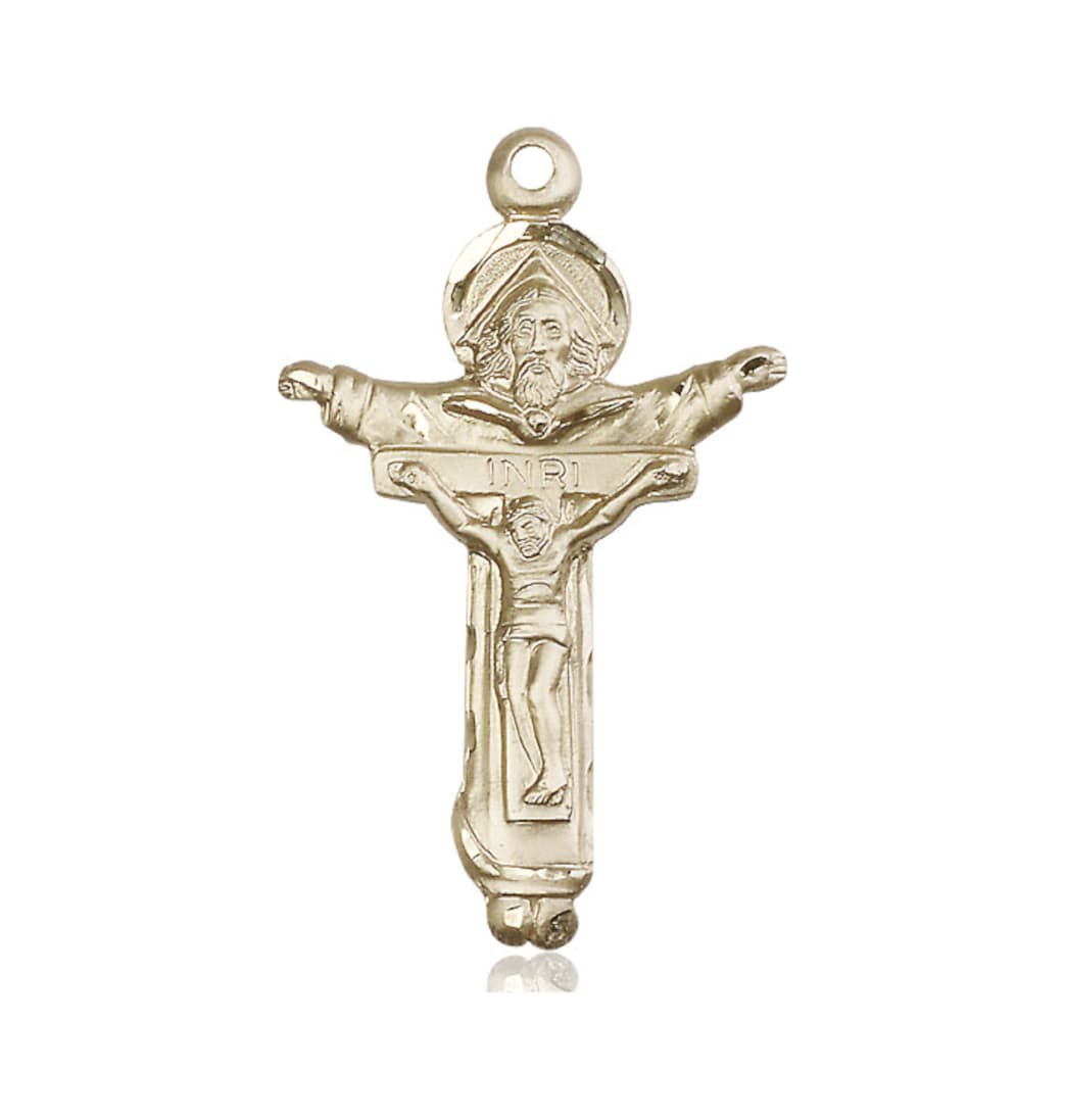 Bliss Large Trinity Father, Son & Holy Spirit Rosary 14kt Gold-filled Crucifix Parts,